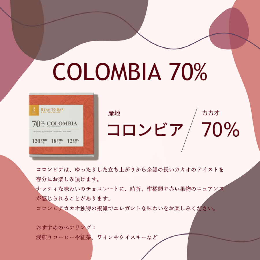 【数量限定】EASECBD  2種食べ比べセット ガーナ66% コロンビア70%